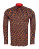 Dark Blue Daisy Print Shirt with Matching Handkerchief