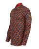 Dark Blue Daisy Print Shirt with Matching Handkerchief