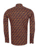 Dark Blue Daisy Print Shirt with Matching Handkerchief