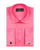 Fuchsia Pink Plain Double Cuff Shirt