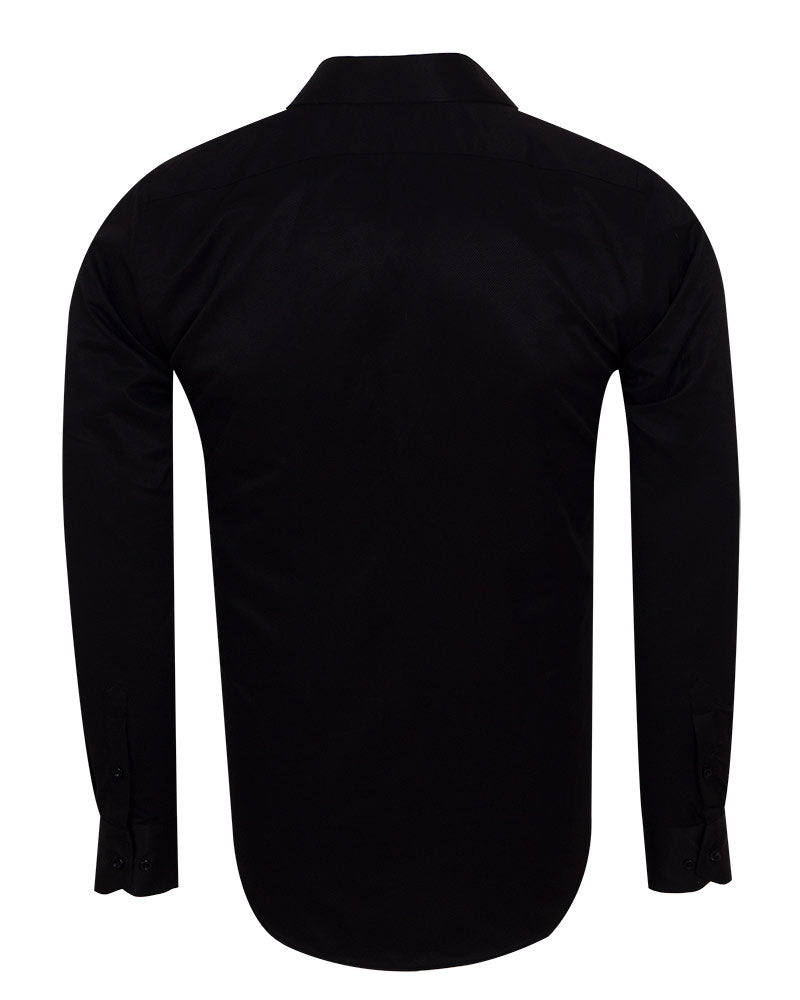 Black Twill Classic Single Cuff Shirt