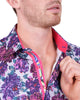 Purple Rose Print with Matching Handkerchief