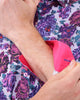Purple Rose Print with Matching Handkerchief