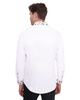 White Guitar Colourful Print on Collar & Cuff Men's Shirt