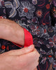 Neon Flower Print Shirt with Matching Handkerchief
