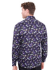 Purple Dragonfly Print Shirt with Matching Handkerchief