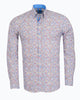 Cream Micro Flower Print Men's Shirt