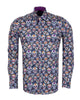 Blue day of the dead Skull Print Shirt with Matching Handkerchief