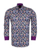 Blue day of the dead Skull Print Shirt with Matching Handkerchief