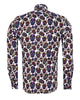Black Day of the Dead Skull Print Shirt with Matching Handkerchief