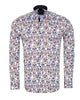 White Day of The Dead Skull Print Shirt with Matching Handkerchief