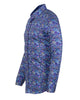 Dark Blue Paisley Print Men's Shirt with Matching Handkerchief