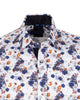 White Poppy Print with Matching Handkerchief