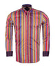 Retro Striped Men's Shirt with Matching Handkerchief