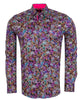 Neon Colourful Print Men's Shirt with Matching Handkerchief