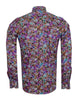 Neon Colourful Print Men's Shirt with Matching Handkerchief