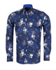 Dark Blue Paisley Print with Matching Handkerchief