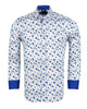 White Flowery Print with Matching Handkerchief