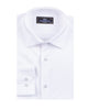White Cotton Plain Muscle fit Stretch Shirt