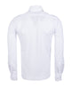 White Cotton Plain Muscle fit Stretch Shirt