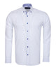 White Linen Long Sleeve Shirt with Matching Handkechief