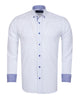 White Linen Long Sleeve Shirt with Matching Handkechief