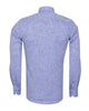 Blue Linen Long Sleeve Shirt with Matching Handkechief