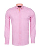 Pink Linen Long Sleeve Shirt with Matching Handkechief