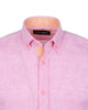 Pink Linen Long Sleeve Shirt with Matching Handkechief
