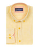 Yellow Linen Long Sleeve Shirt with Matching Handkechief