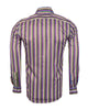 Green Pastel Neon Striped Men's Shirt