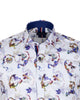 Colourful Silhouette Print Shirt with Matching Handkerchief