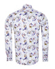 Colourful Silhouette Print Shirt with Matching Handkerchief