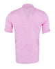 Pink Plain Linen Short Sleeve Shirt