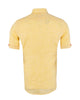 Yellow Plain Linen Short Sleeve Shirt