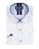 White Colourful Polka Print Short Sleeve Shirt