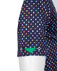 Dark Blue Colourful Polka Print Short Sleeve Shirt