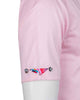 Classic Pink Short Sleeve Shirt with Colourful Paisley Insert Shirt