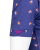 Dark Blue Crab Print Short Sleeve Shirt