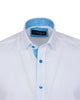 White Linen Plain Short Sleeve Shirt