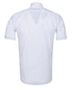 White Linen Plain Short Sleeve Shirt