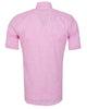Pink Linen Plain Short Sleeve Shirt