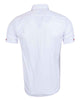 White Flower Insert Detail Short Sleeve Shirt