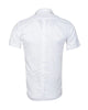White Plain Colourful Buttons Short Sleeve Shirt