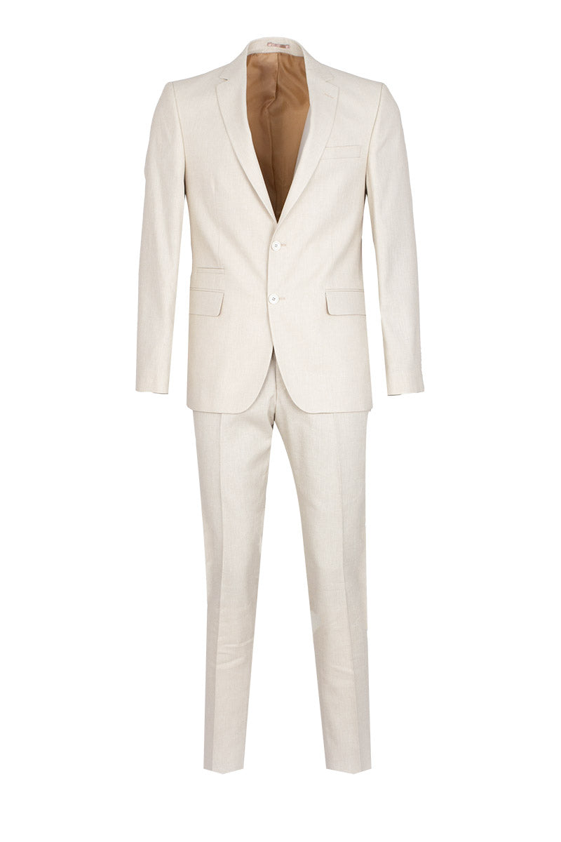 Cream Linen Two Piece Suit