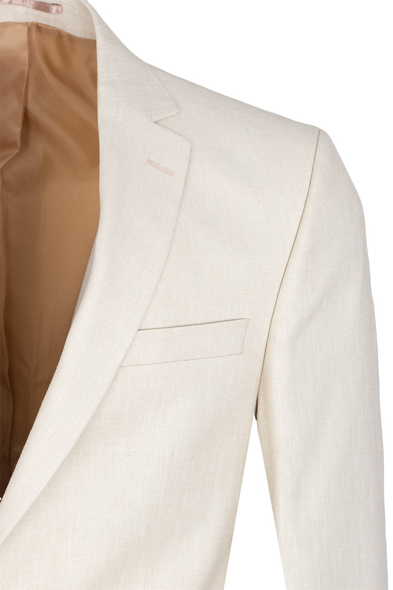 Cream Linen Two Piece Suit