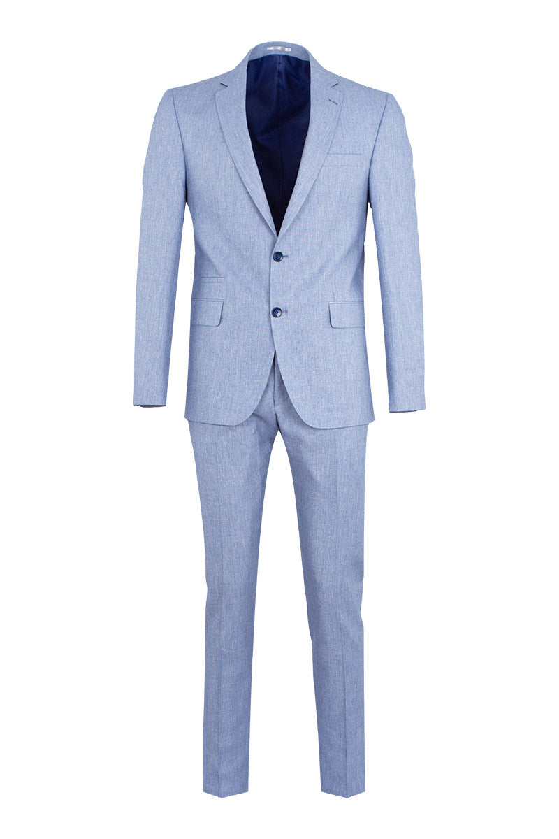 Dark Blue Linen Two Piece Suit