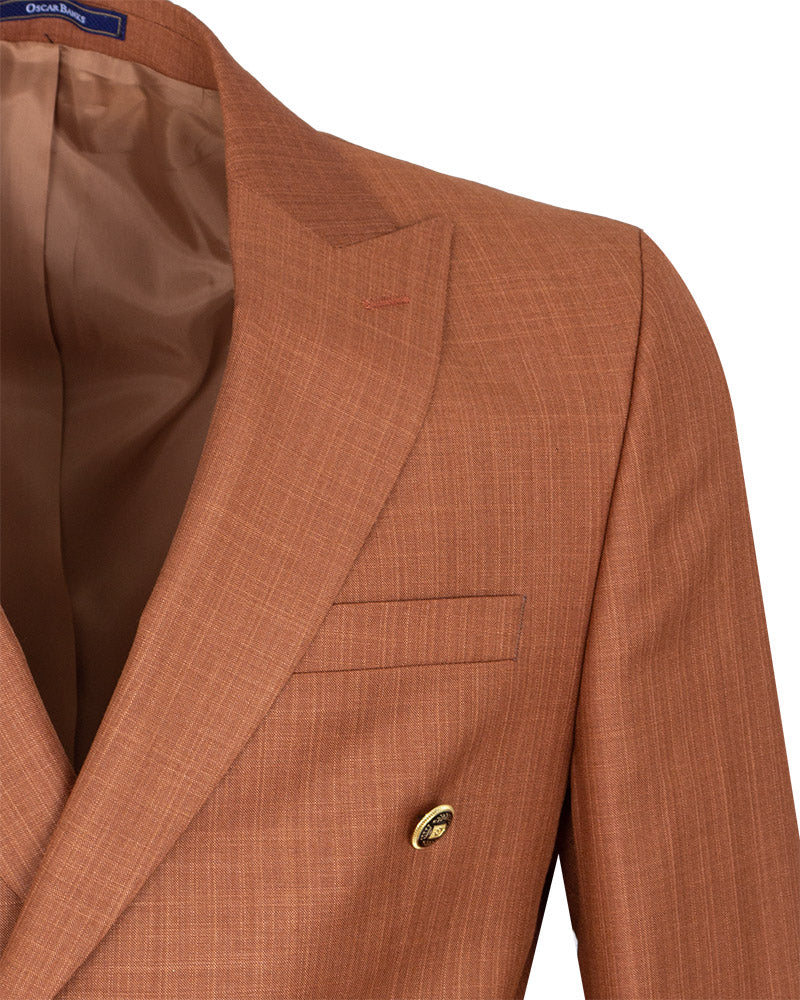 Brown Two Pieces Double Breasted Men's Suit