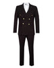 Black 2-Piece Double-Breasted Suit from Makrom Fashion