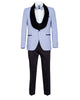 Four Piece Blue & Black Tuxedo Wedding Suit